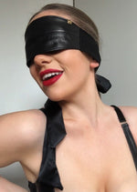 New Bondage Accessory! Our Real Leather Blindfold