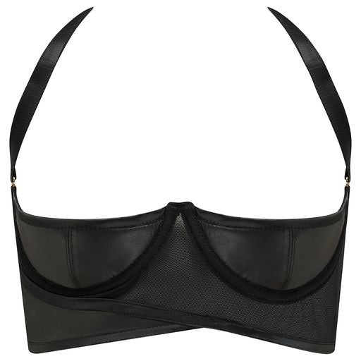 Layla real leather harness bra