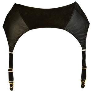 
                  
                    Load image into Gallery viewer, A stunning real leather black suspender belt, handmade in England
                  
                