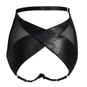 
                  
                    Load image into Gallery viewer, Lexi Leather High Waist Brief
                  
                